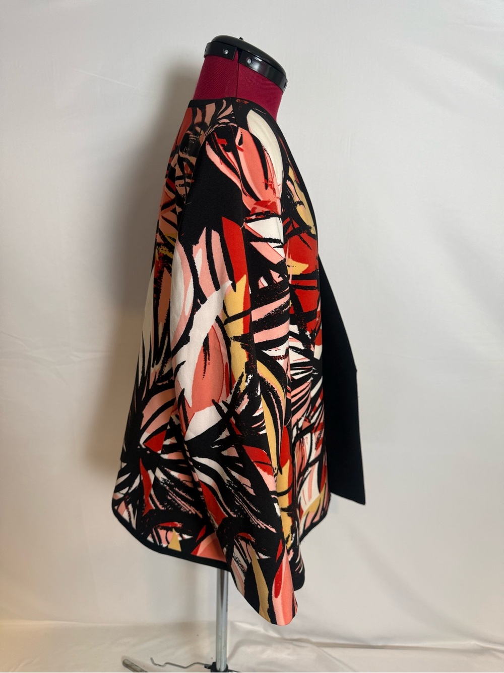 Kasper Open-Front Jacket Women Size 18W Multi-Colored Floral Pattern 3/4 Sleeve - Picture 5 of 13